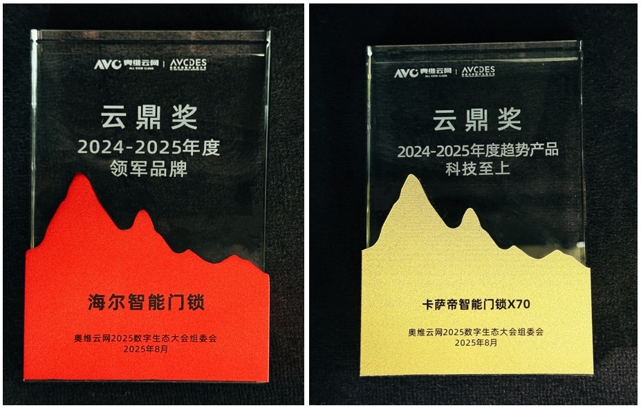 再获行业认可！海尔智能门锁斩获“云鼎奖”(图1)