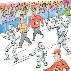 机器人参加马拉松比赛，为什么需要人陪跑？(图1)