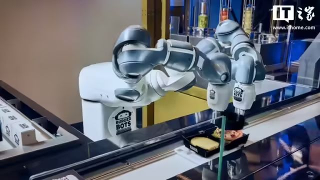 美国加州新概念餐厅用机器人做汉堡，制作一个仅需 27 秒(图1)