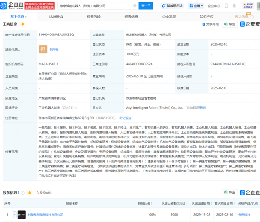珠海傲意智能机器人公司新成立，专注研发制造工业机器人(图1)